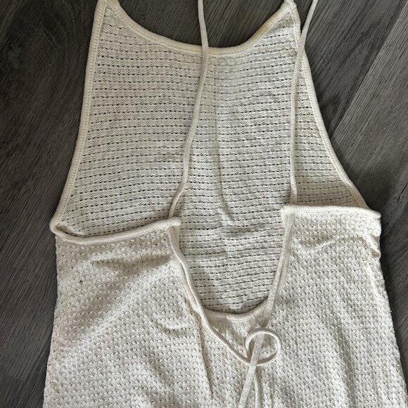 Mango Halter Knit Maxi Dress - Cream - Picture 8 of 11